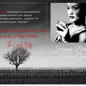Custom Wine Label - The Wine queen emporium