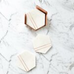 Copper and Marble coasters - The Wine queen emporium